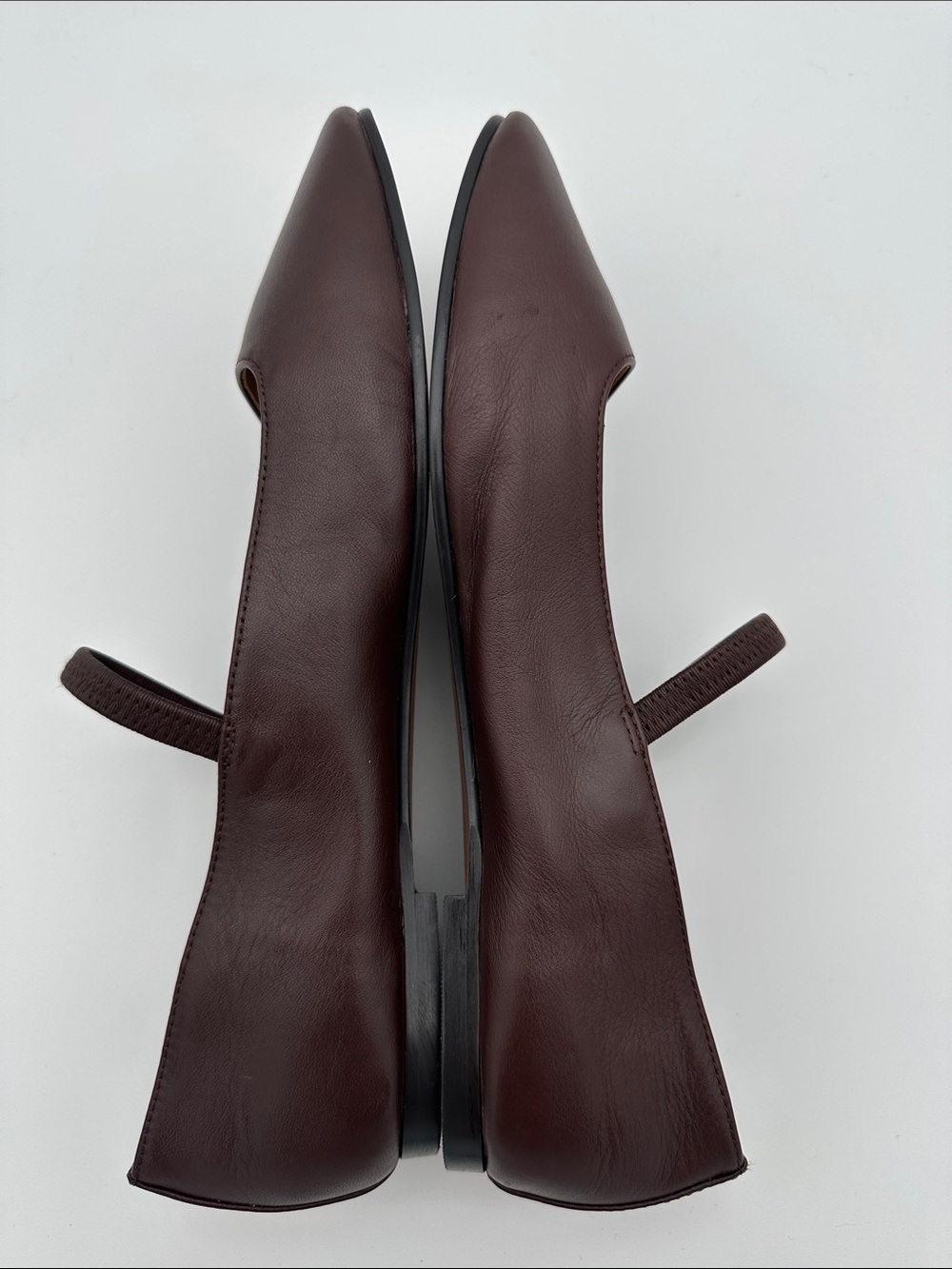 Madewell Greta Ballet Flats in Chocolate Raisin Leather Size 7 Shoes Timeless - Picture 3 of 16